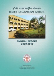 Annual Report 2009-2010 - Homi Bhabha National Institute