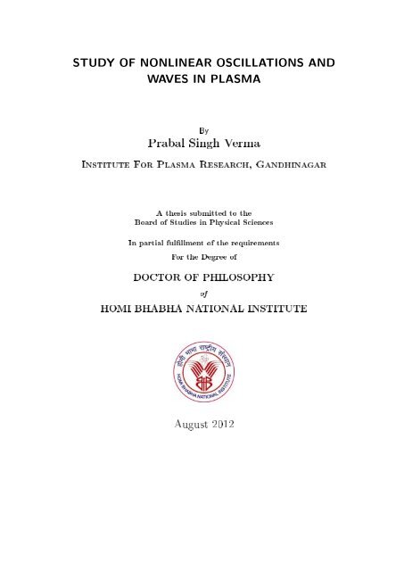 PHYS06200704011 Prabal Singh Verma - Homi Bhabha National ...