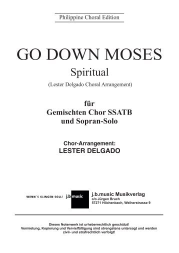 GO DOWN MOSES  - Spiritual (Arrangement by Lester Delgado) 