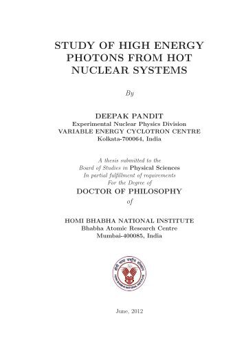 PHYS04200804004 Deepak Pandit - Homi Bhabha National Institute