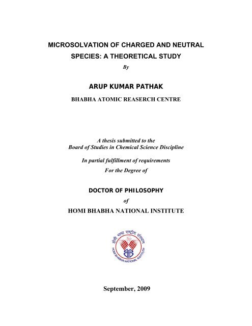 CHEM01200604005 A. K. Pathak - Homi Bhabha National Institute