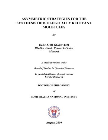 CHEM01200604012 Dibakar Goswami - Homi Bhabha National ...