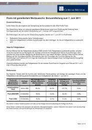 Pools mit garantiertem Wertzuwachs: Bonusmitteilung zum 7. Juni ...