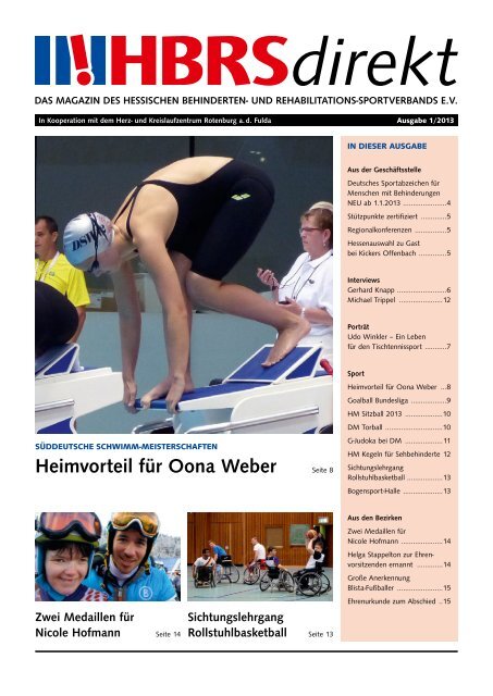 Heimvorteil für Oona Weber - Hessischer Behinderten