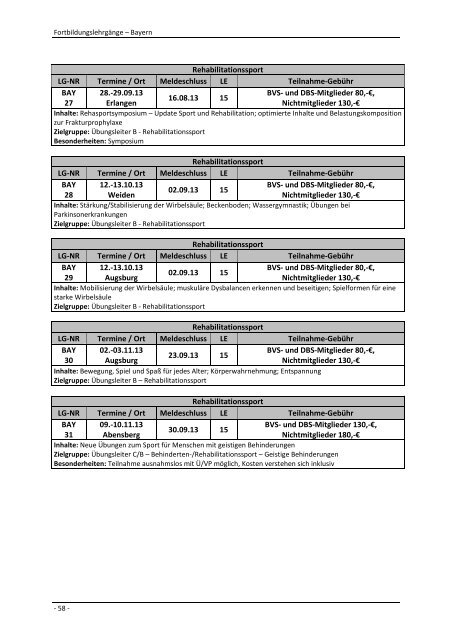 Lehrgangsplan 2013 (PDF) - DBS