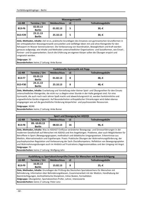 Lehrgangsplan 2013 (PDF) - DBS