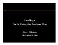 Creating a Social Enterprise Business Plan - Harvard Business School