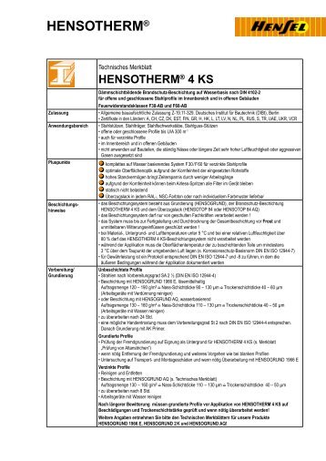 hensotherm® 4 ks