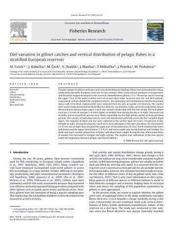 Fisheries Research Diel variation in gillnet catches and vertical ...