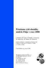 Průzkum rybí obsádky nádrže Fláje v roce 2008