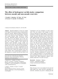 The effect of hydropower on fish stocks: comparison between ...