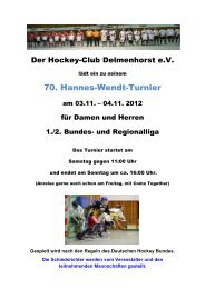 70. Hannes-Wendt-Turnier - Hockey-Club an der Delme e.V.