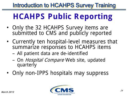 Introduction to HCAHPS Survey Training