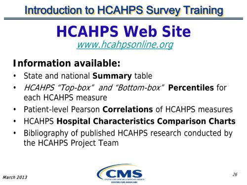 Introduction to HCAHPS Survey Training