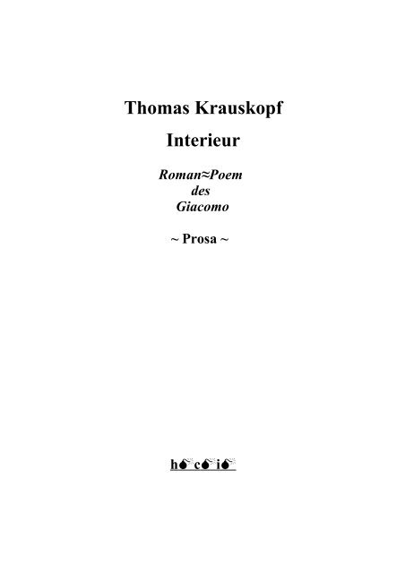 Thomas Krauskopf Interieur