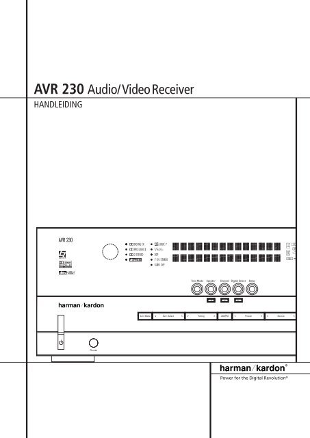 AVR 230 Audio/VideoReceiver - Hci-services.com