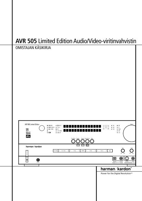 AVR 505 Limited Edition Audio/Video ... - Hci-services.com