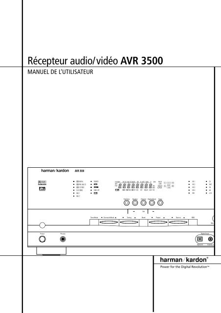 Récepteur audio/vidéo AVR 3500 - Hci-services.com