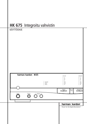 HK 675 Integroitu vahvistin - Hci-services.com