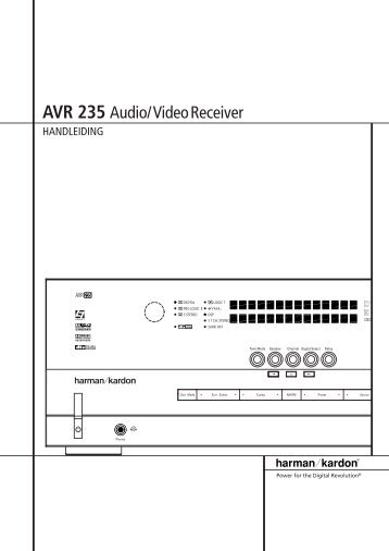 AVR 235 Audio/VideoReceiver - Hci-services.com