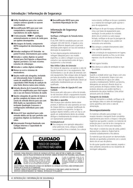 Receptor Áudio/Vídeo AVR 7300 - Hci-services.com