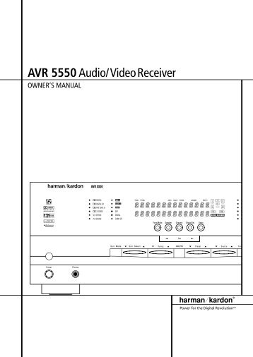 AVR 5550Audio/VideoReceiver - Hci-services.com
