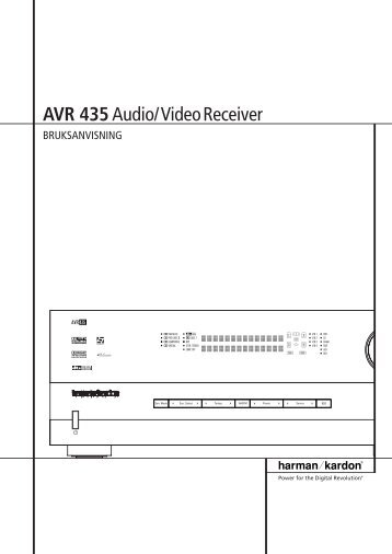 AVR 435Audio/VideoReceiver - Hci-services.com