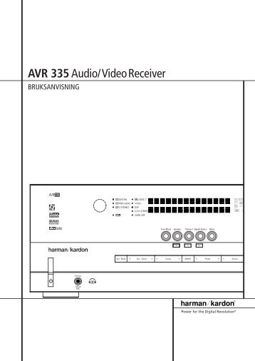 AVR 335Audio/VideoReceiver - Hci-services.com