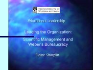 Scientific Management and Weber's Bureaucracy