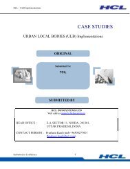 CASE STUDIES - HCL Infosystems