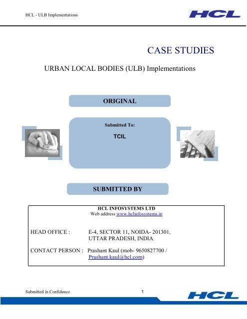 CASE STUDIES - HCL Infosystems