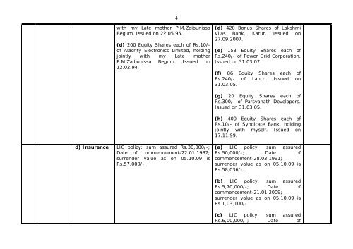 voluntary disclosure of assets as on the date of declaration