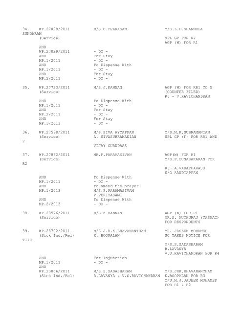 COURT NO. 1 HON'BLE THE ACTING CHIEF JUSTICE TO BE ...