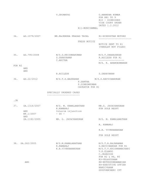 COURT NO. 1 HON'BLE THE ACTING CHIEF JUSTICE TO BE ...