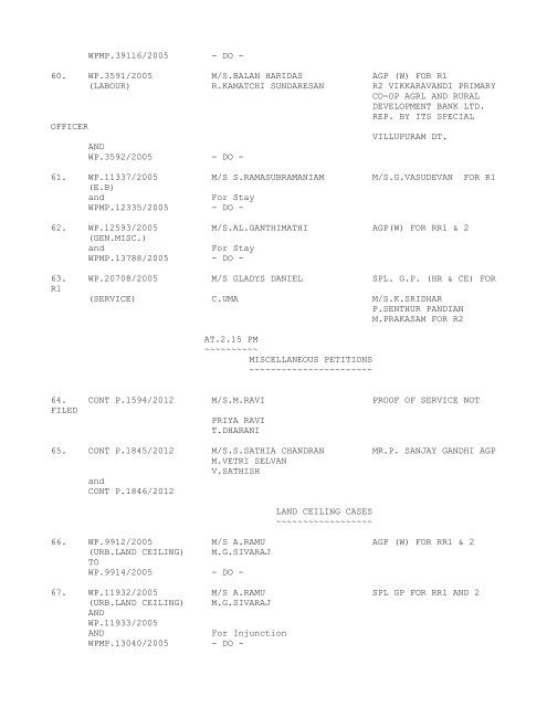 COURT NO. 1 HON'BLE THE ACTING CHIEF JUSTICE TO BE ...