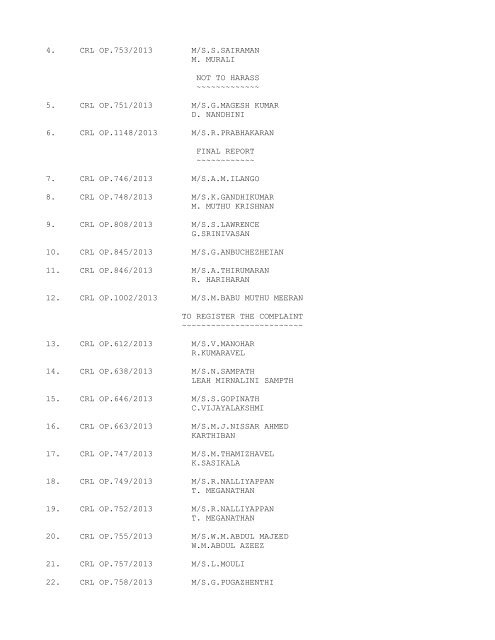 COURT NO. 1 HON'BLE THE ACTING CHIEF JUSTICE TO BE ...