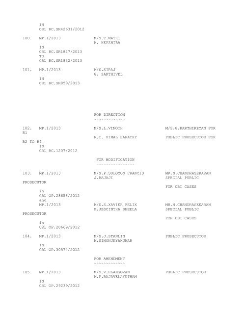 COURT NO. 1 HON'BLE THE ACTING CHIEF JUSTICE TO BE ...