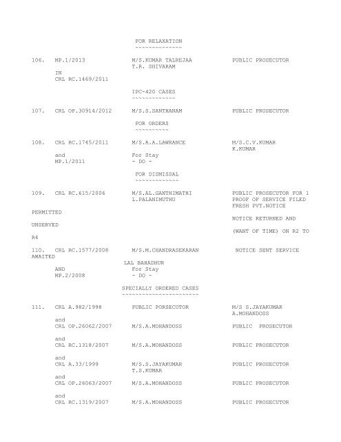 COURT NO. 1 HON'BLE THE ACTING CHIEF JUSTICE TO BE ...