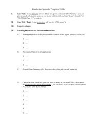 Simulation Interest Group Scenario Template