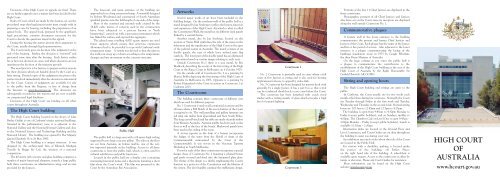 HCA Brochure - High Court of Australia