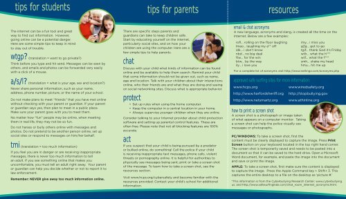 Cyber Safety Brochure - Harford County Public Schools
