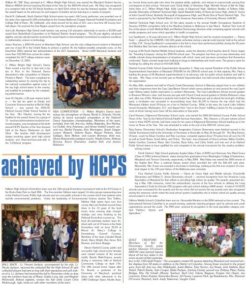 2003-04 Annual Report - Harford County Public Schools