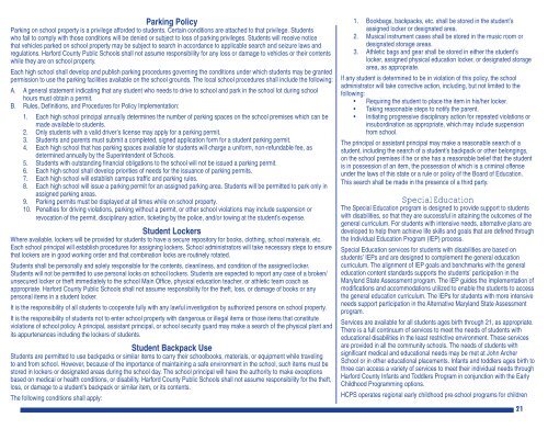 Parent-Student Handbook - Harford County Public Schools