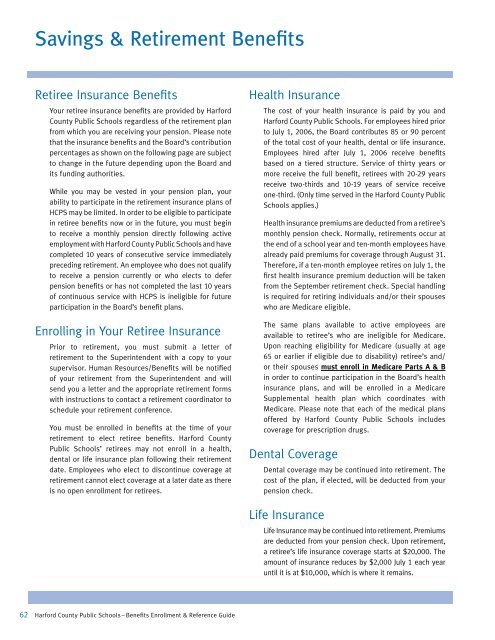 Benefits Enrollment & Reference Guide - Harford County Public ...