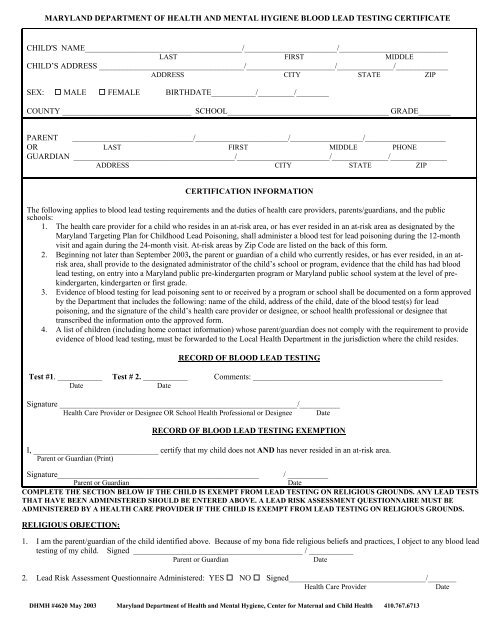 Lead Testing Certificate Harford County Public Schools Lead Testing Certificate Harford County Public Schools