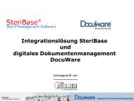 Präsentation zur Integration von DocuWare in SteriBase