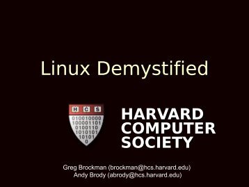 Linux in 90 Minutes - Harvard Computer Society