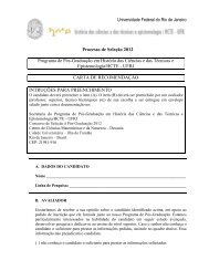 Universidade Federal do Rio de Janeiro Processo ... - HCTE - UFRJ