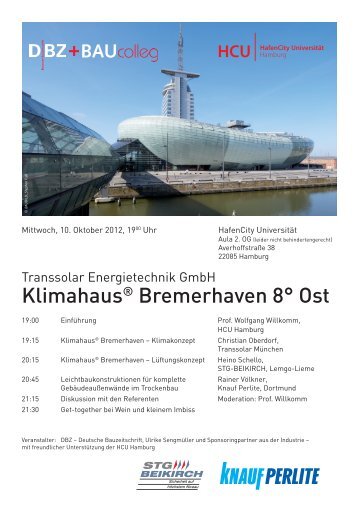 Klimahaus® Bremerhaven 8° Ost - HafenCity Universität Hamburg