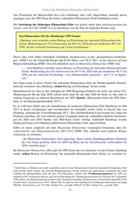 Kritische Analyse des Hamburger Masterplans Klimaschutz (lang PDF)